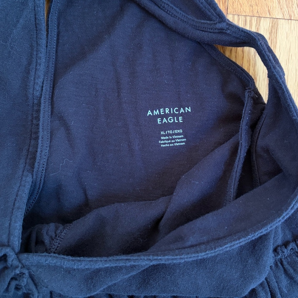 American Eagle Outfitters Black Sleeveless Dress 100% Cotton. Size: XL - Picture 4 of 7